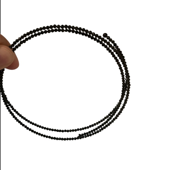 Genuine Black Spinel Choker/ With Movement the look of black diamonds - Picture 4 of 5